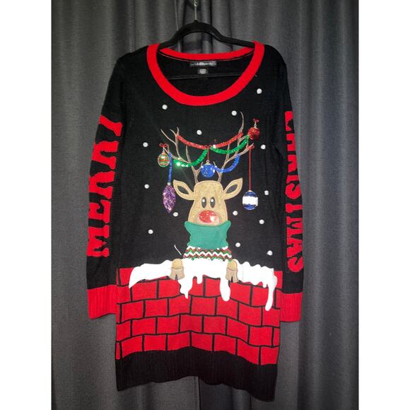 Ugly Christmas Sweater Xmas Size Medium Dress - Picture 1 of 3